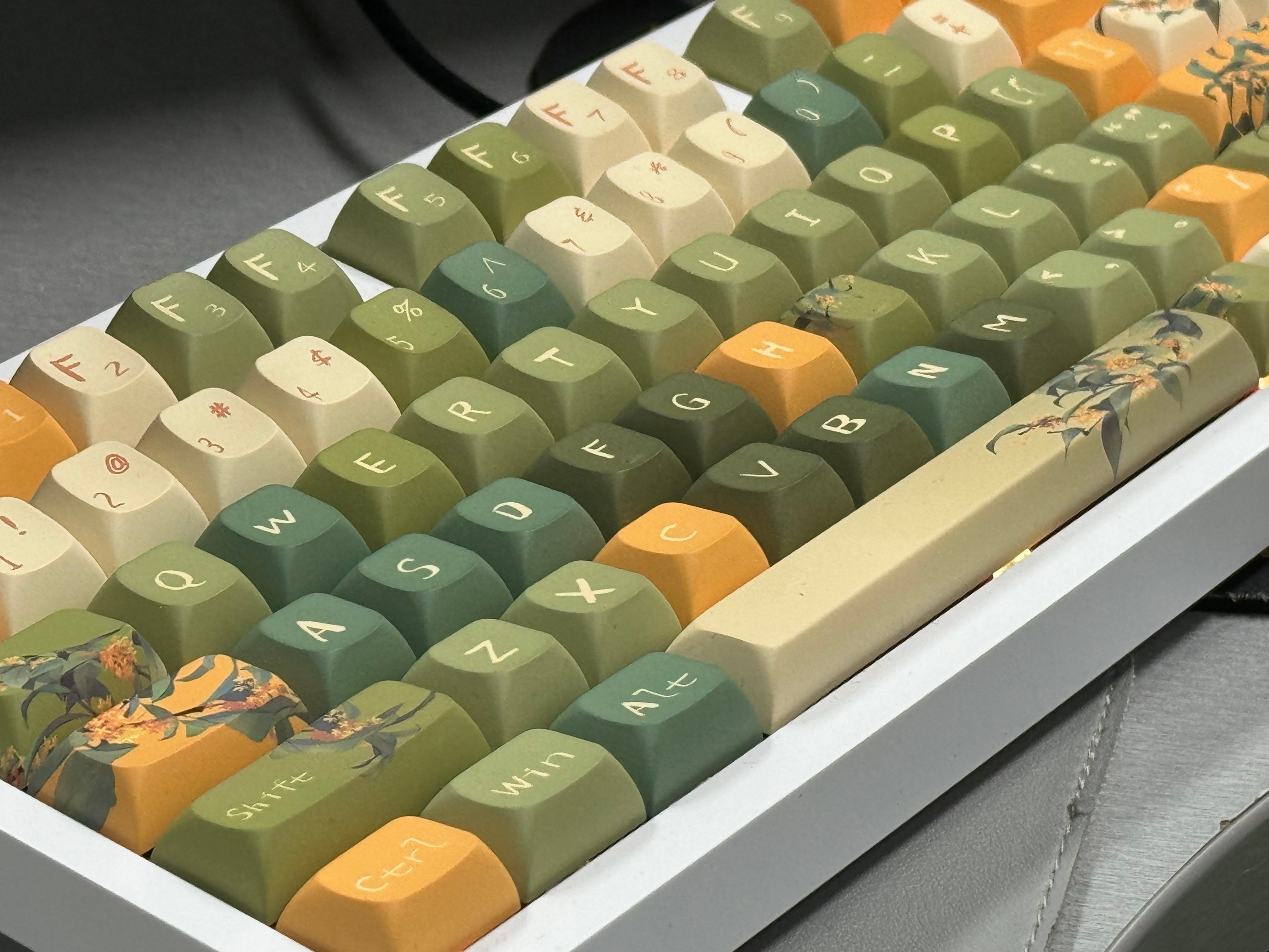 Original Ancient Style Golden Osmanthus Oolong Cherry Profile PBT Keycaps
