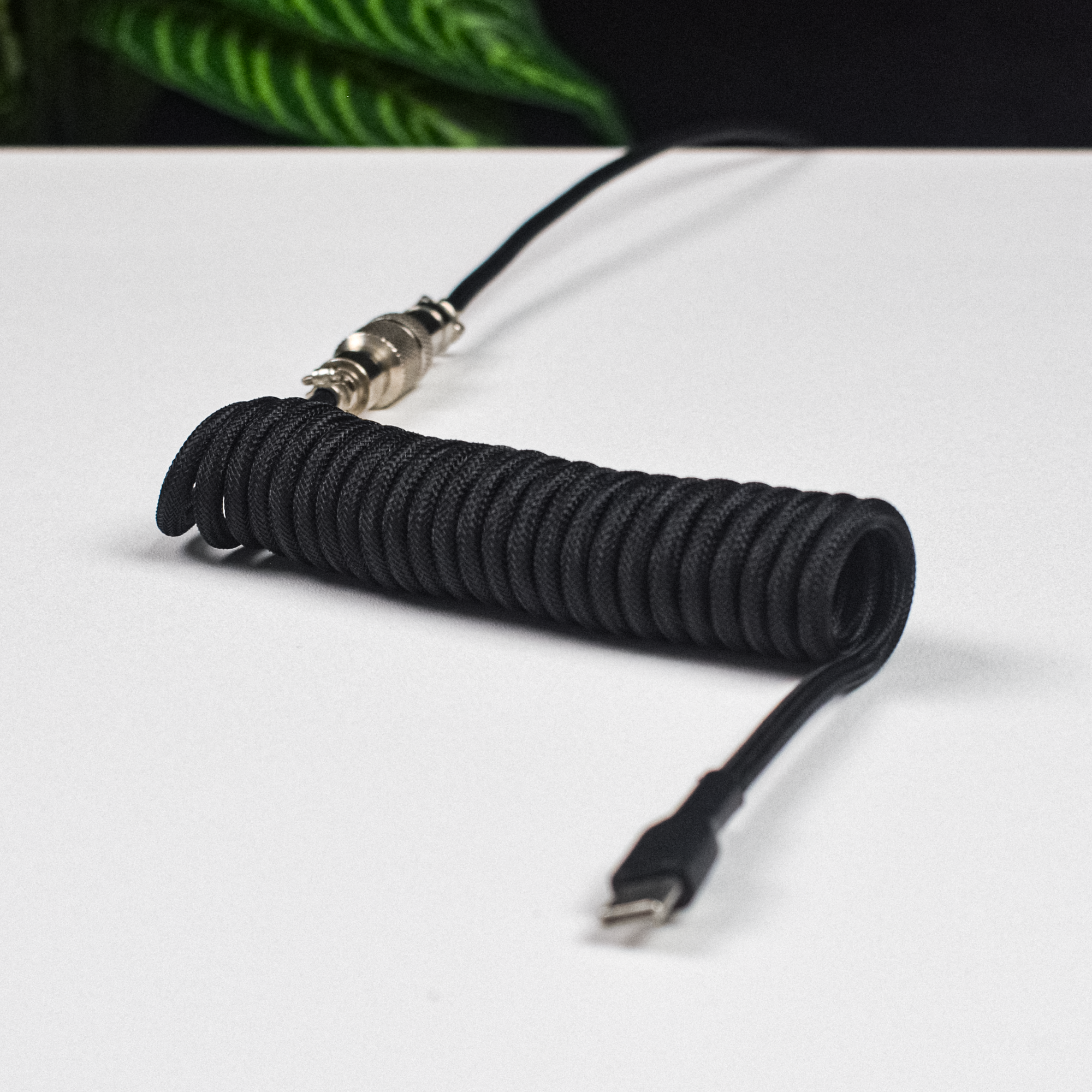 Type-C USB Coiled Aviator Cable