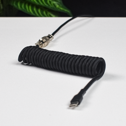 Type-C USB Coiled Aviator Cable