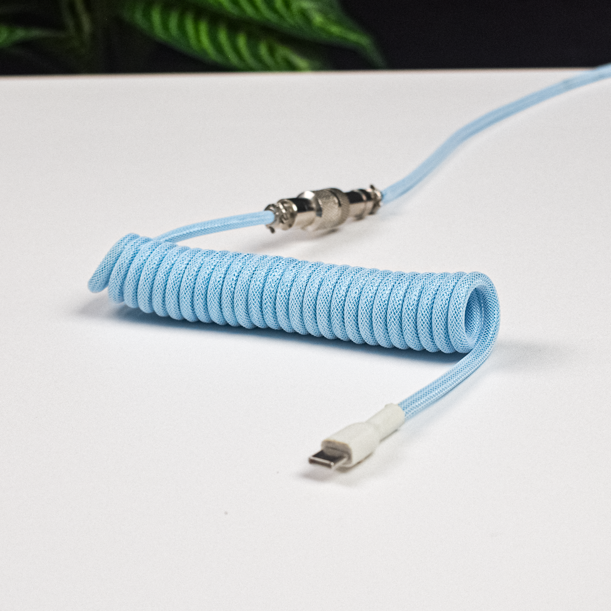 Type-C USB Coiled Aviator Cable