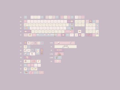 Afternoon-Time Cherry Profile Keycaps Set