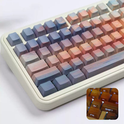 Sunrise Side-Engraved Translucent Gradient  Cherry Profile Keycaps