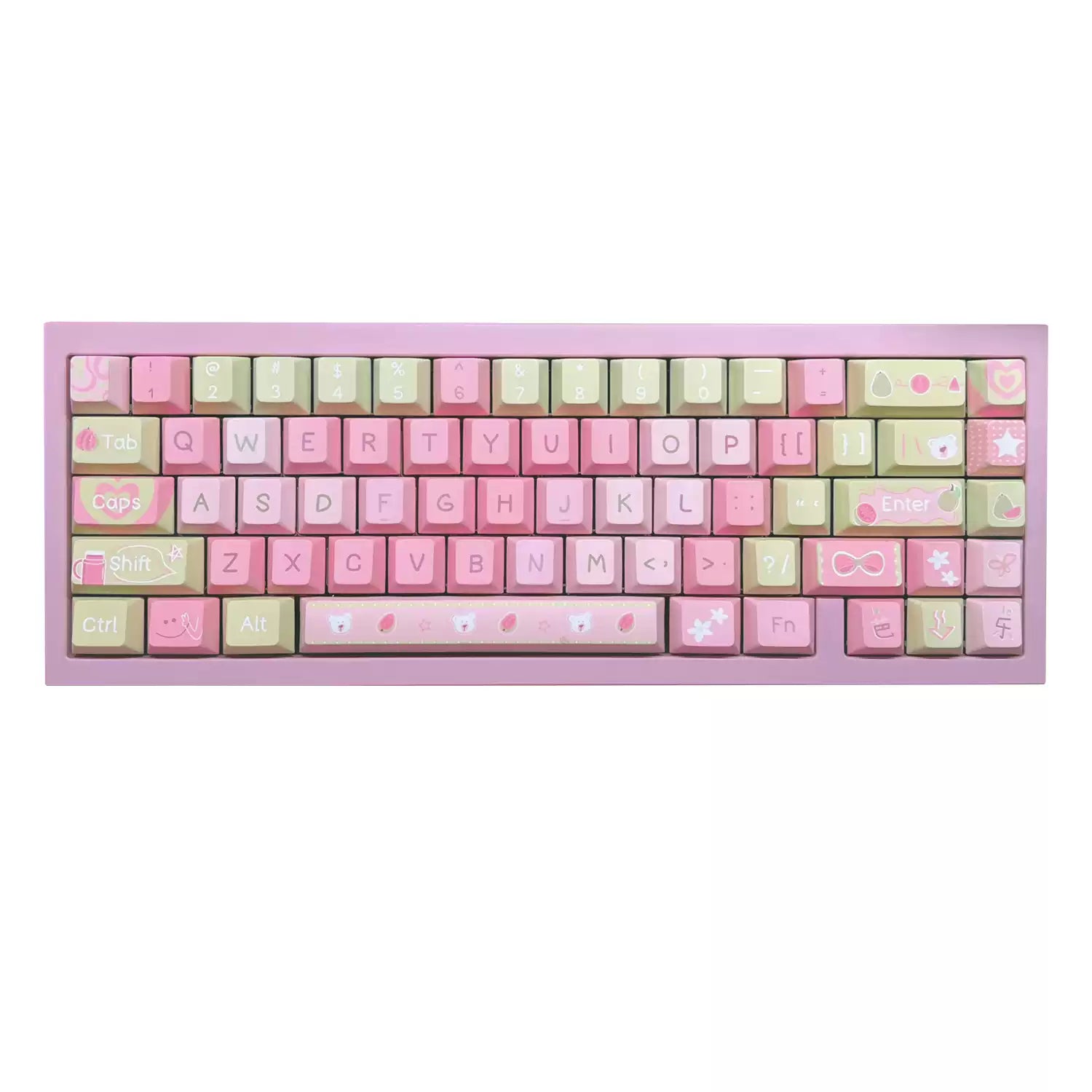 BARBIE THEME PBT CHERRY PROFILE KEYCAPS SET 129 KEYS