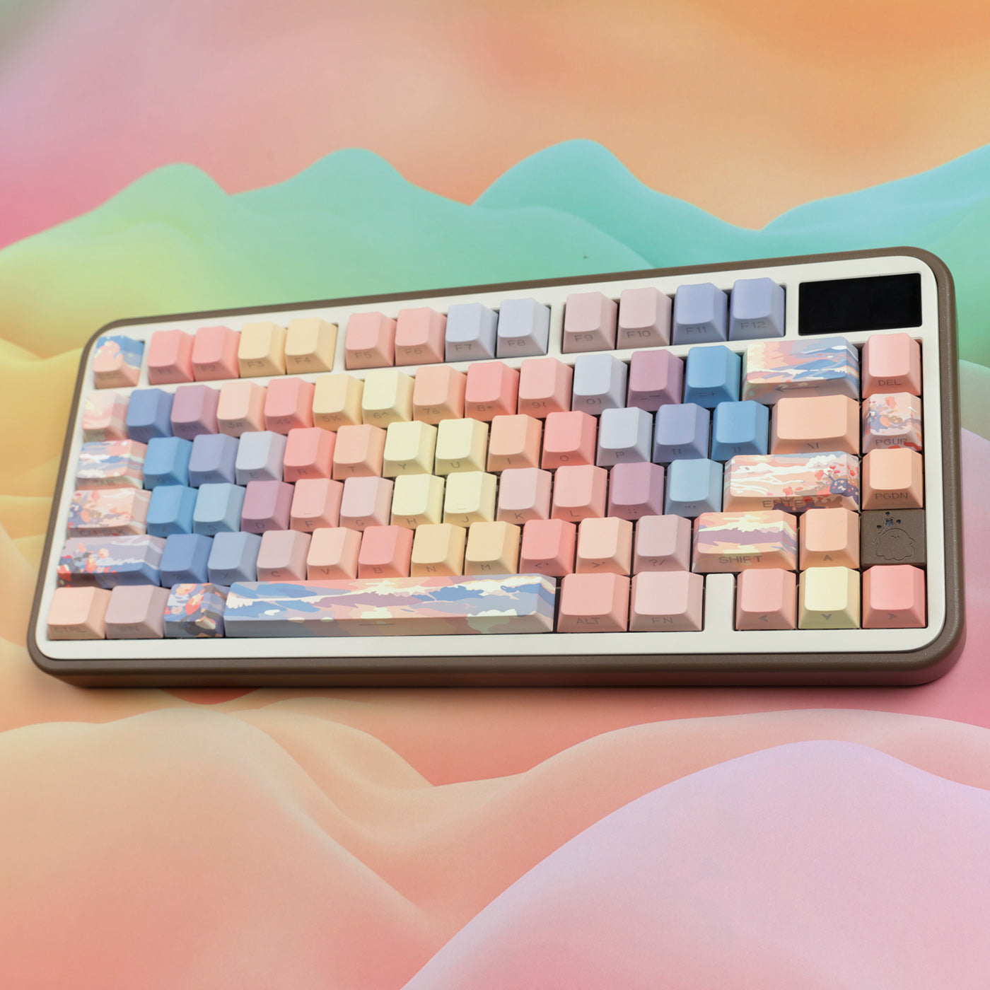 Sunset Afterglow Wooting Side Engraved Cherry Profile Transparent Camouflage Gradient Keycap Set