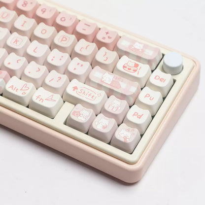 Party Kitten Mao Profile Mac Heat Sublimation Keycaps