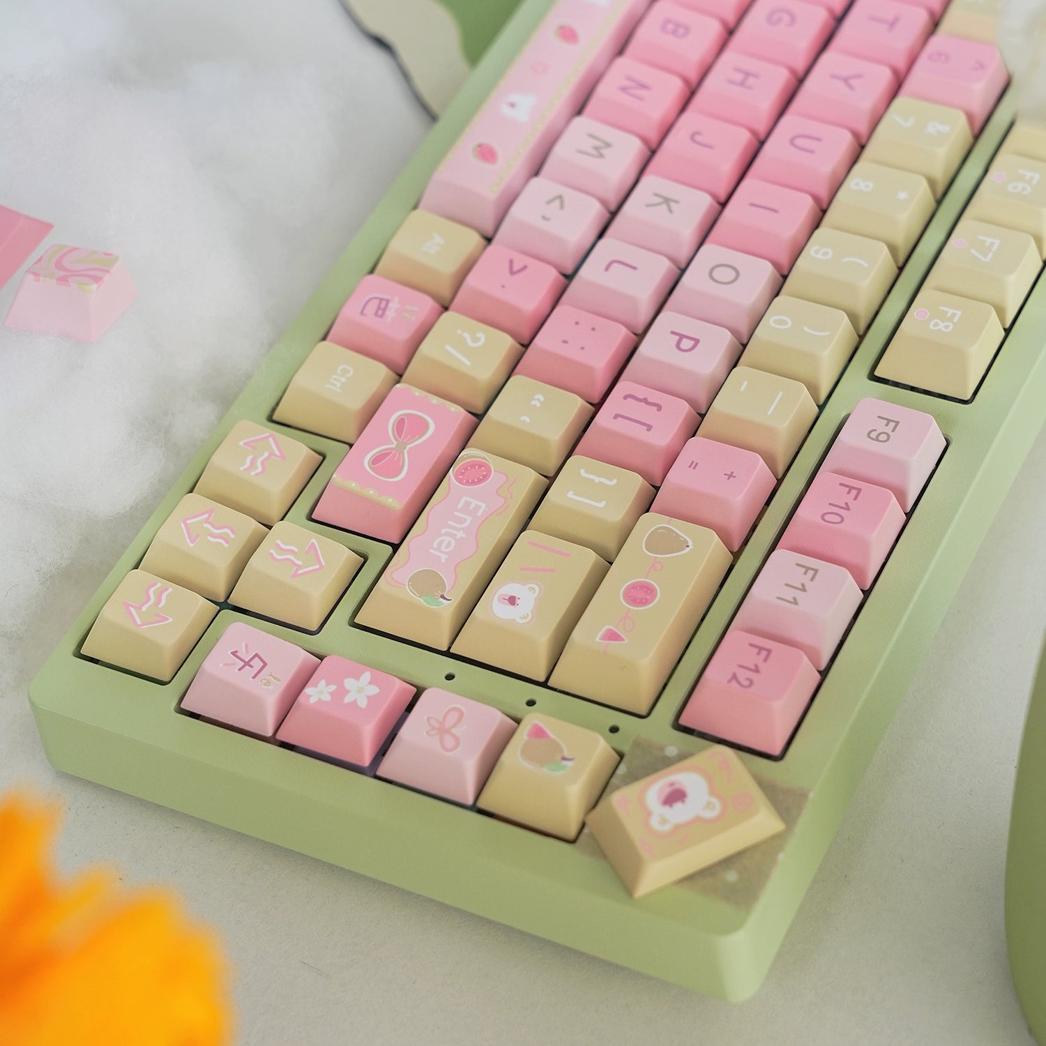 BARBIE THEME PBT CHERRY PROFILE KEYCAPS SET 129 KEYS