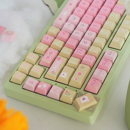 BARBIE THEME PBT CHERRY PROFILE KEYCAPS SET 129 KEYS