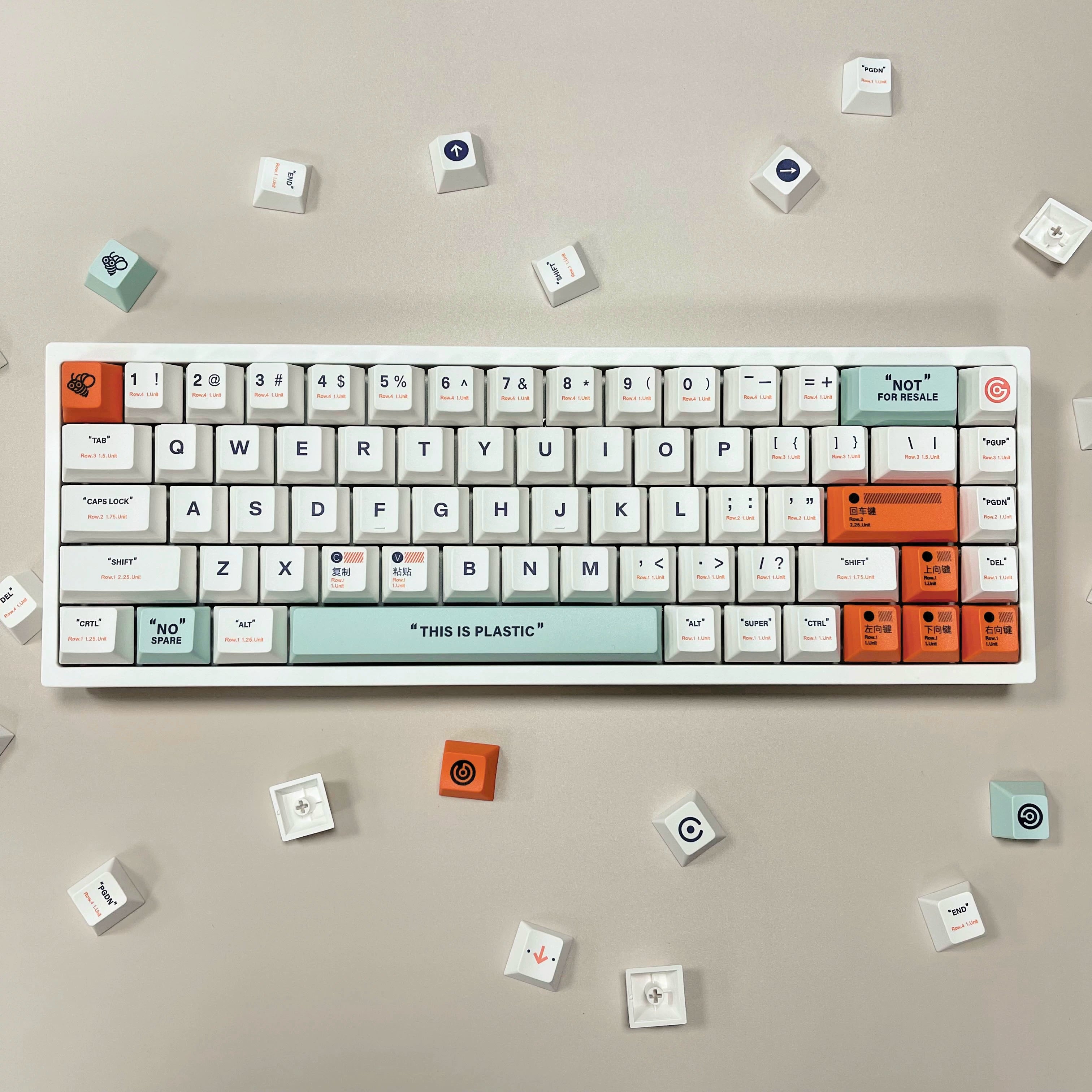 Plastic Theme Large MDA Profile Pbt Mechanical Keyboard Keycaps Set