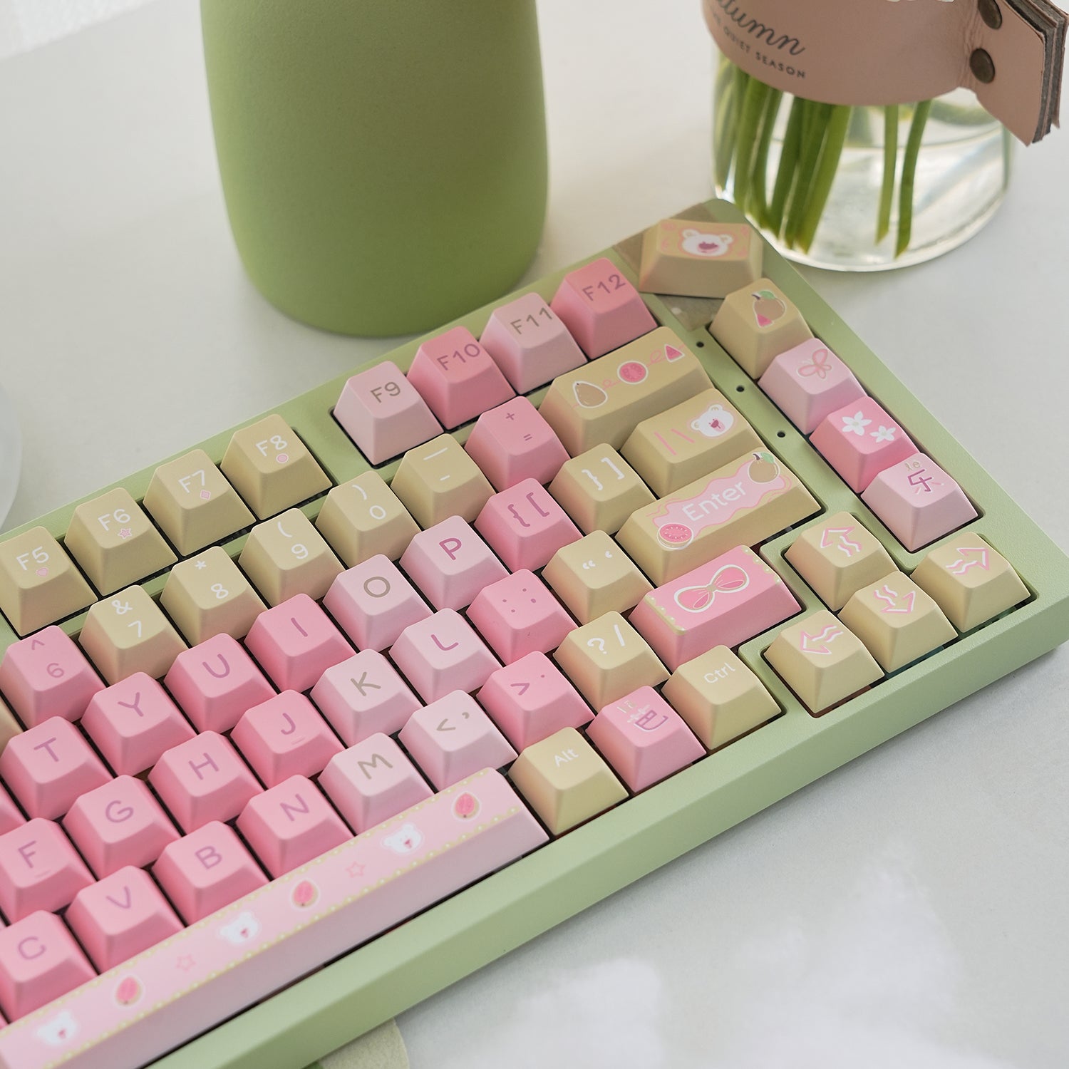 BARBIE THEME PBT CHERRY PROFILE KEYCAPS SET 129 KEYS