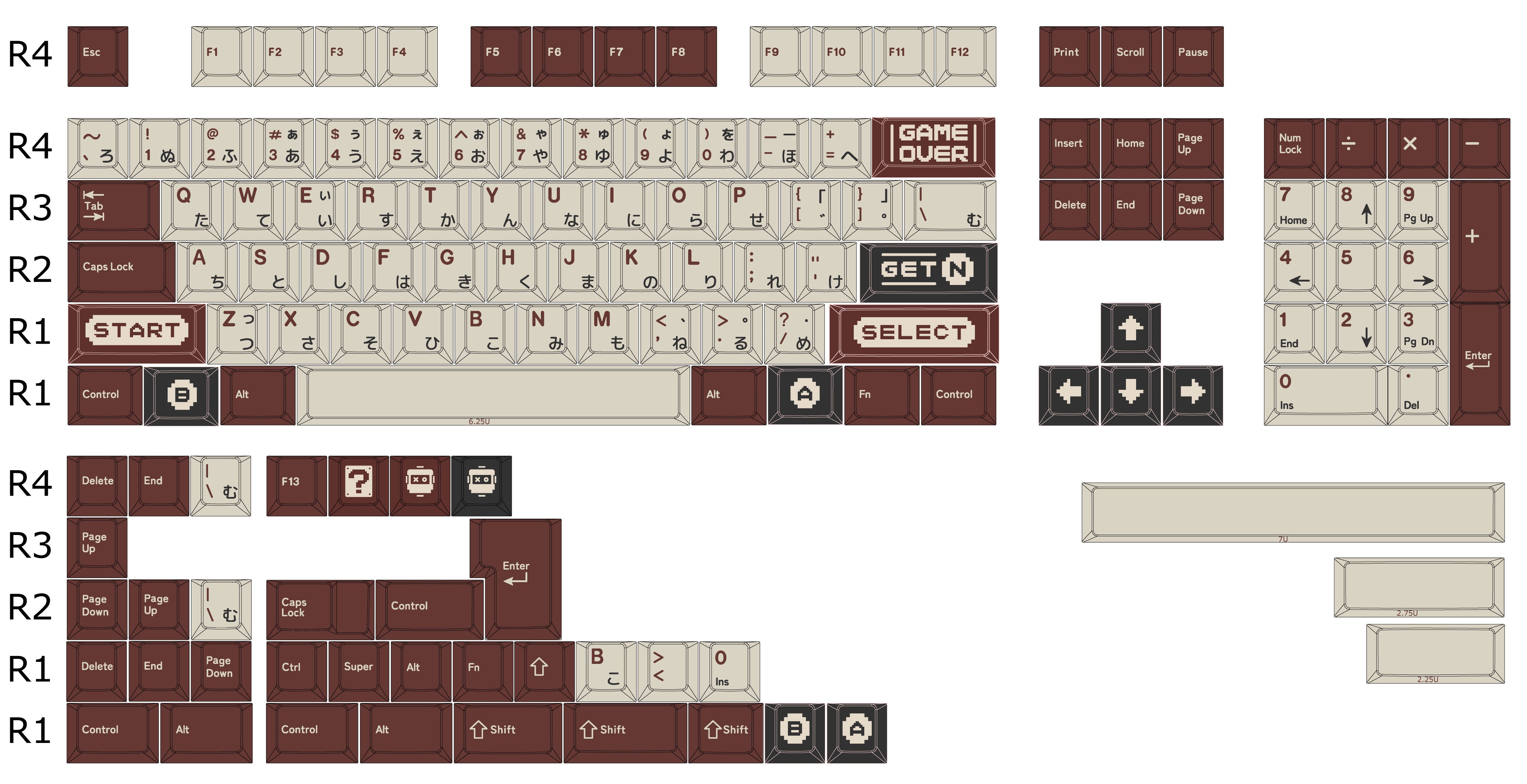 Red And White Theme Cherry Profile PBT Five-Sided Thermal Sublimation Mechanical Keyboard Keycaps Set