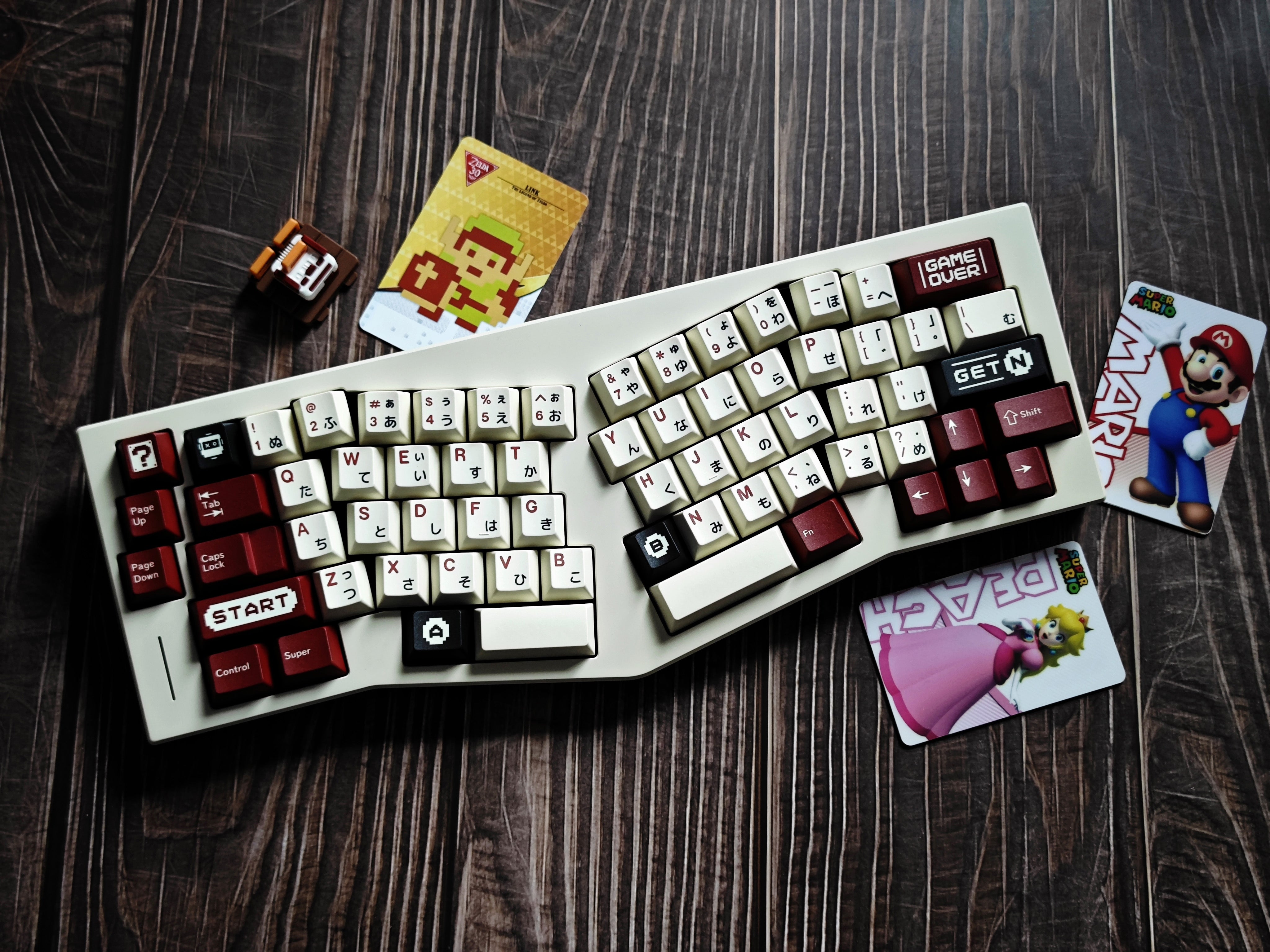 Red And White Theme Cherry Profile PBT Five-Sided Thermal Sublimation Mechanical Keyboard Keycaps Set