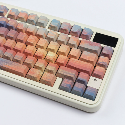 Sunrise Side-Engraved Translucent Gradient  Cherry Profile Keycaps