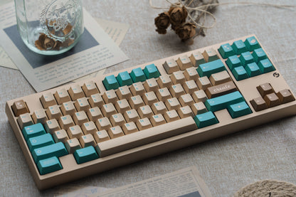 GMK Earth Tones PBT Cherry Profile Heat-Sublimation Keycaps Customized Large Set