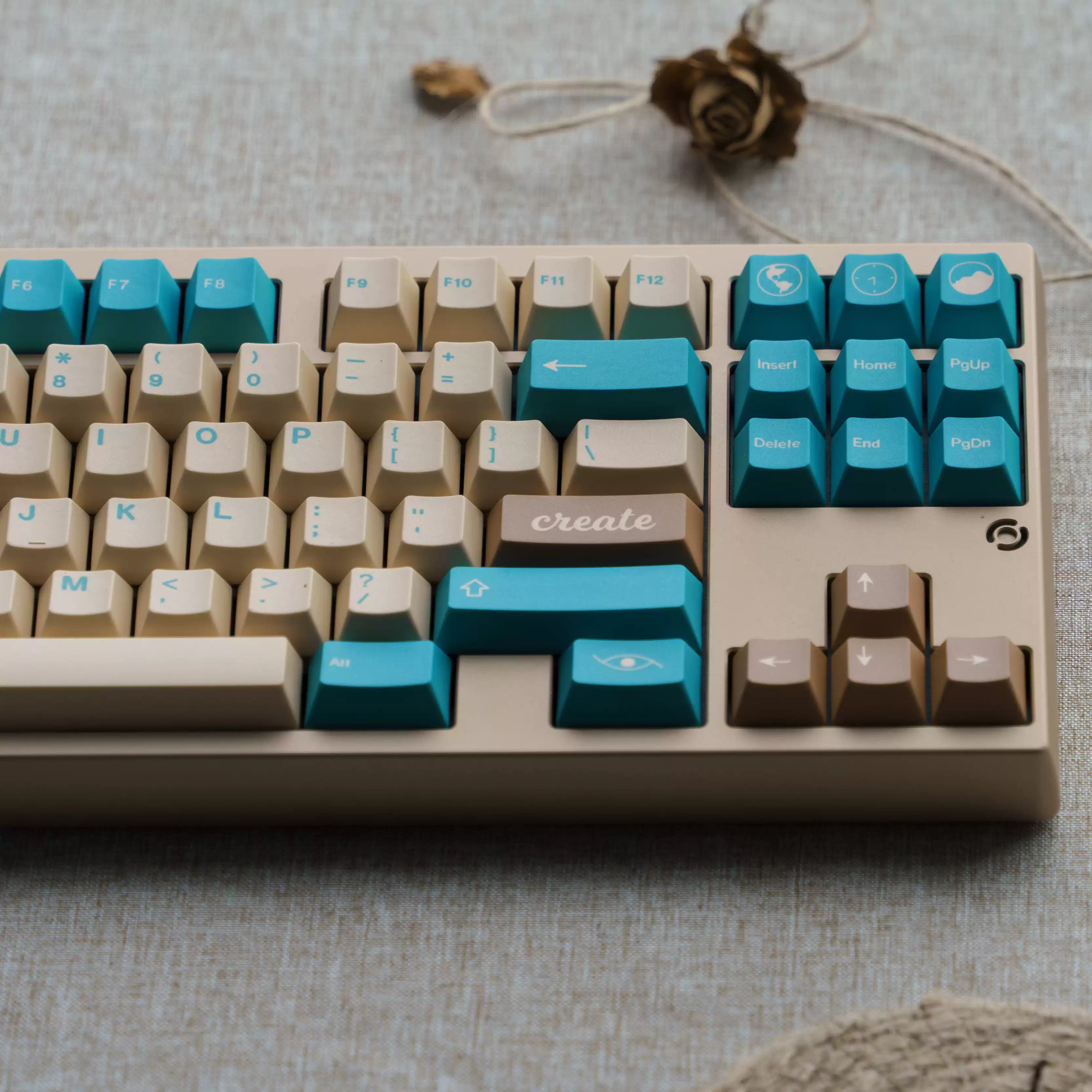 GMK Earth Tones PBT Cherry Profile Heat-Sublimation Keycaps Customized Large Set