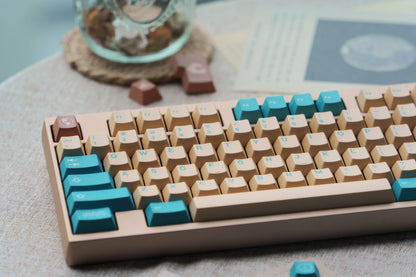 GMK Earth Tones PBT Cherry Profile Heat-Sublimation Keycaps Customized Large Set