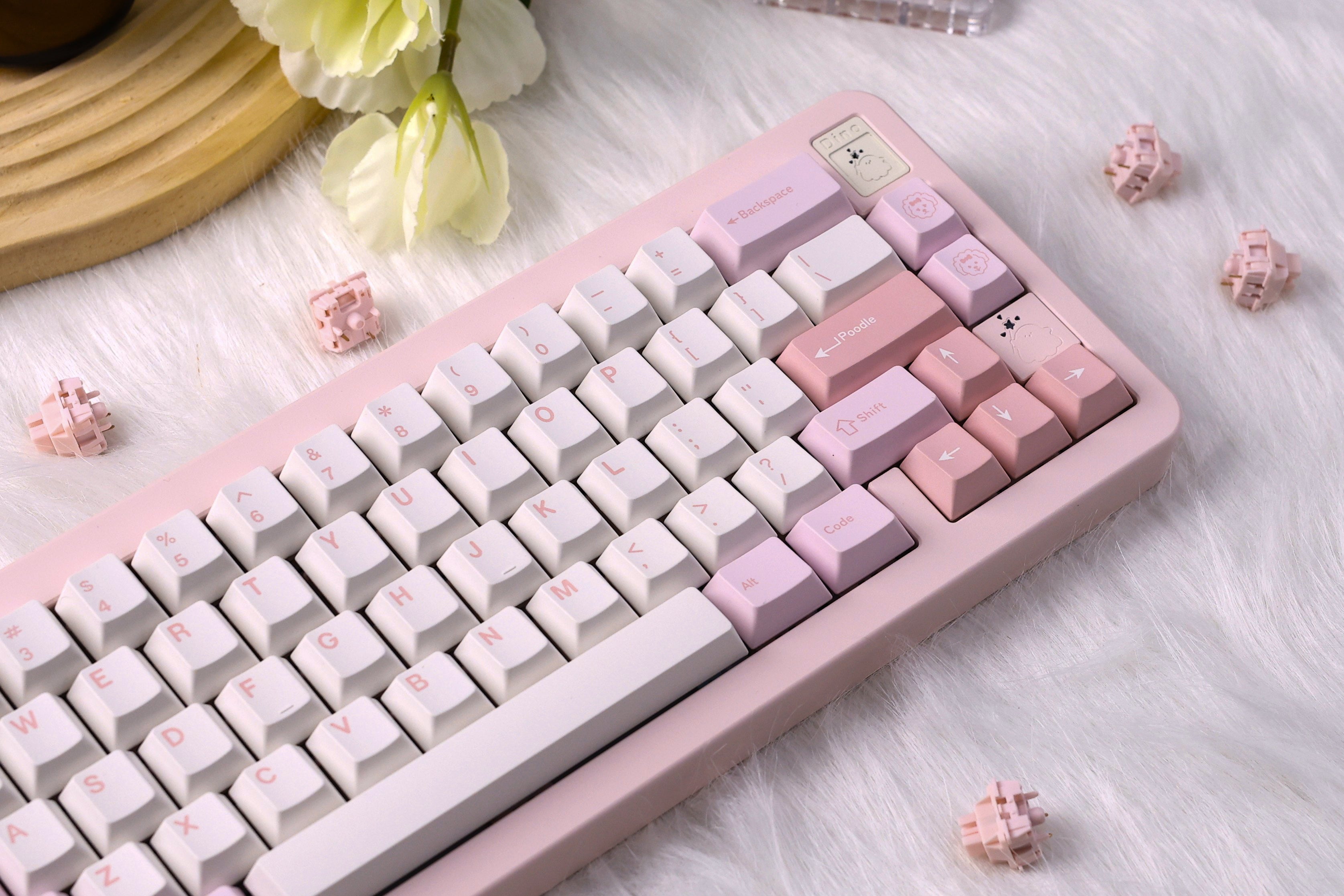 PinkPoodle PBT Cherry Profile 5 Side Sublimation Keycaps Set 177 Keys